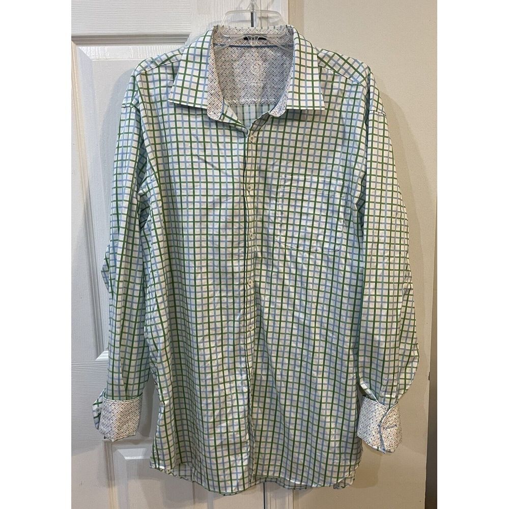 Bugatchi Uomo Men's Long‎ Sleeve Button Down Sz XXL Classic Fit